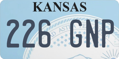 KS license plate 226GNP