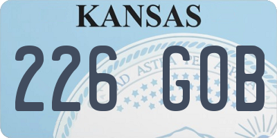 KS license plate 226GOB