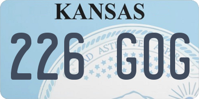 KS license plate 226GOG