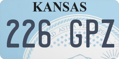 KS license plate 226GPZ
