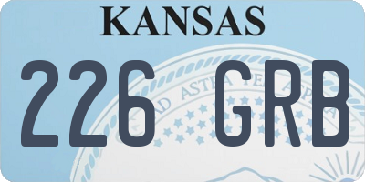 KS license plate 226GRB