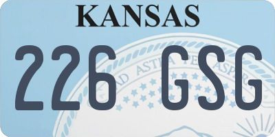 KS license plate 226GSG