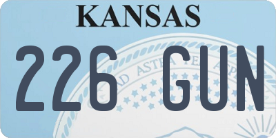 KS license plate 226GUN