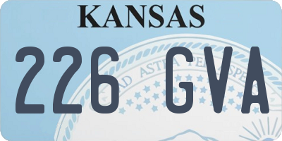 KS license plate 226GVA