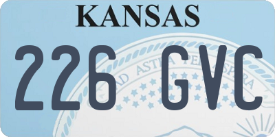 KS license plate 226GVC
