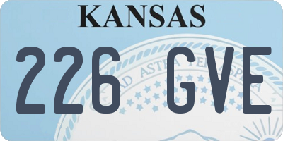 KS license plate 226GVE