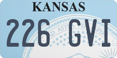 KS license plate 226GVI