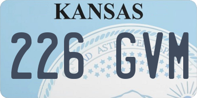 KS license plate 226GVM