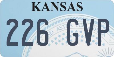 KS license plate 226GVP