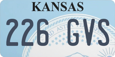 KS license plate 226GVS