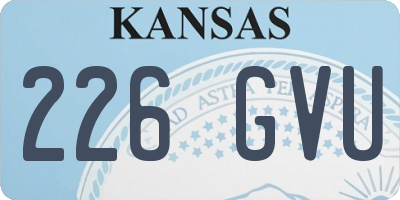 KS license plate 226GVU