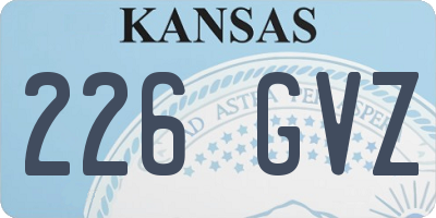 KS license plate 226GVZ