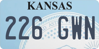 KS license plate 226GWN