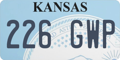 KS license plate 226GWP