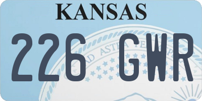 KS license plate 226GWR