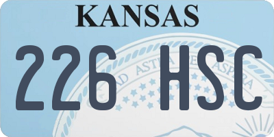 KS license plate 226HSC