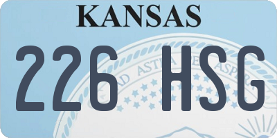 KS license plate 226HSG