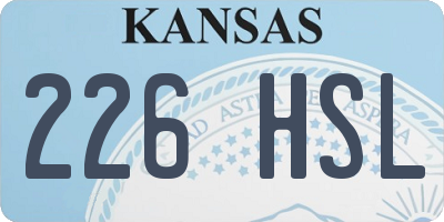 KS license plate 226HSL