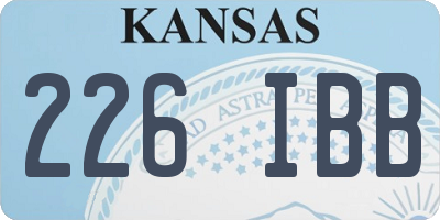 KS license plate 226IBB