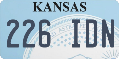 KS license plate 226IDN