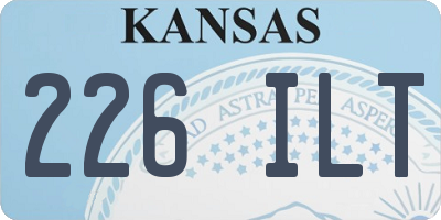 KS license plate 226ILT