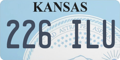 KS license plate 226ILU