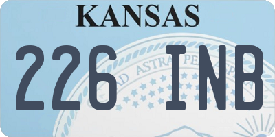 KS license plate 226INB