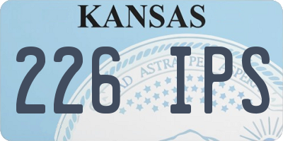 KS license plate 226IPS