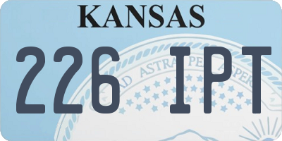 KS license plate 226IPT