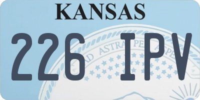 KS license plate 226IPV