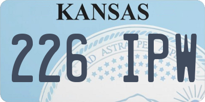 KS license plate 226IPW