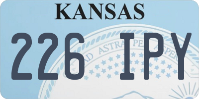 KS license plate 226IPY