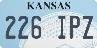 KS license plate 226IPZ