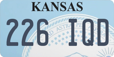 KS license plate 226IQD