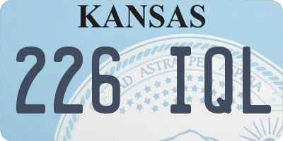 KS license plate 226IQL