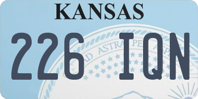KS license plate 226IQN