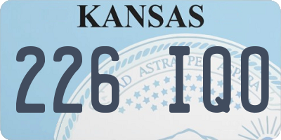 KS license plate 226IQO