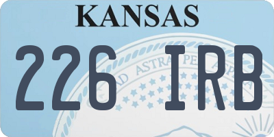 KS license plate 226IRB