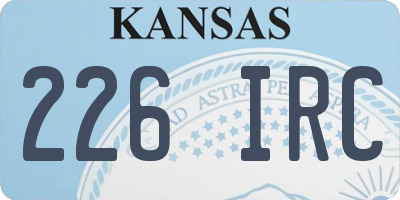 KS license plate 226IRC
