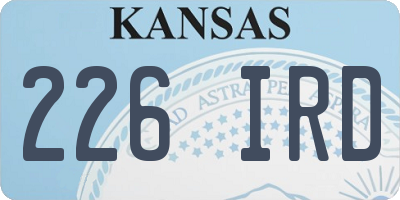 KS license plate 226IRD