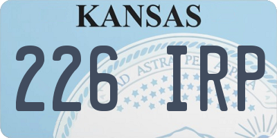 KS license plate 226IRP