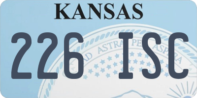 KS license plate 226ISC