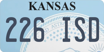 KS license plate 226ISD