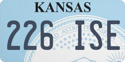 KS license plate 226ISE