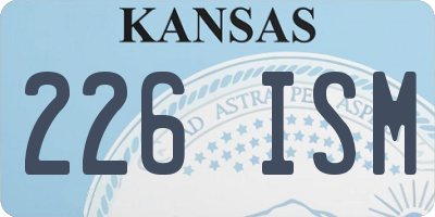 KS license plate 226ISM