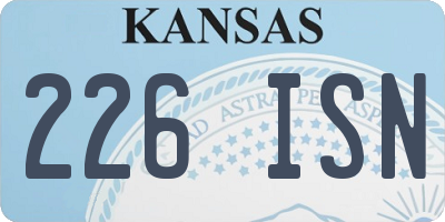 KS license plate 226ISN
