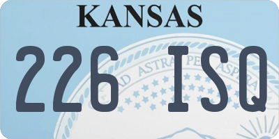 KS license plate 226ISQ