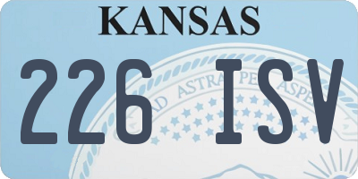 KS license plate 226ISV