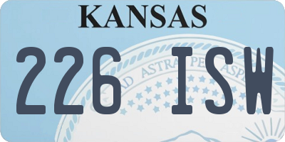 KS license plate 226ISW