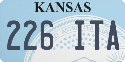 KS license plate 226ITA